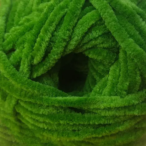 James C Brett Flutterby Chunky - B48 - Green Frog - 100g Chenille Plush 0