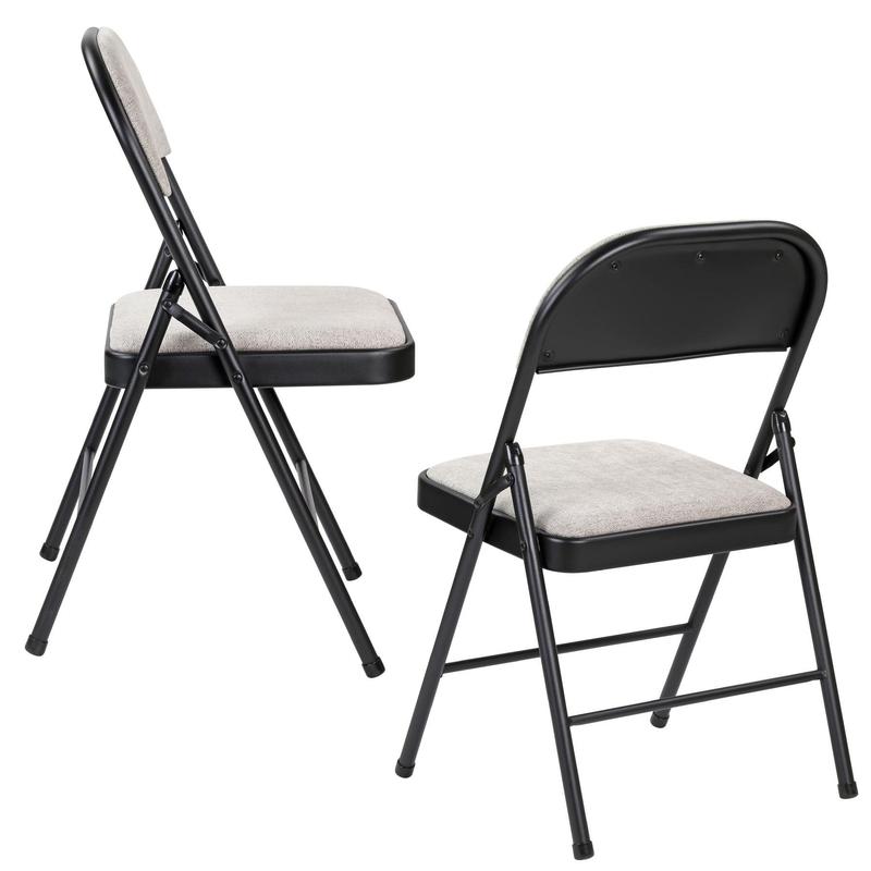 Ultimate Comfort Padded Fabric Folding Chair – Durable & Space-Saving Seating for Home, Office & Events – Supports 114kg, Open: H79 x W46 x D46cm, Folded: H98 x W46 x D8cm, Seat Height: 45cm 3