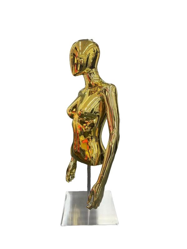 Female Half Body with Arms and Metal Stand - 74cm Height, Gold and White Colour available - UK Stock 2