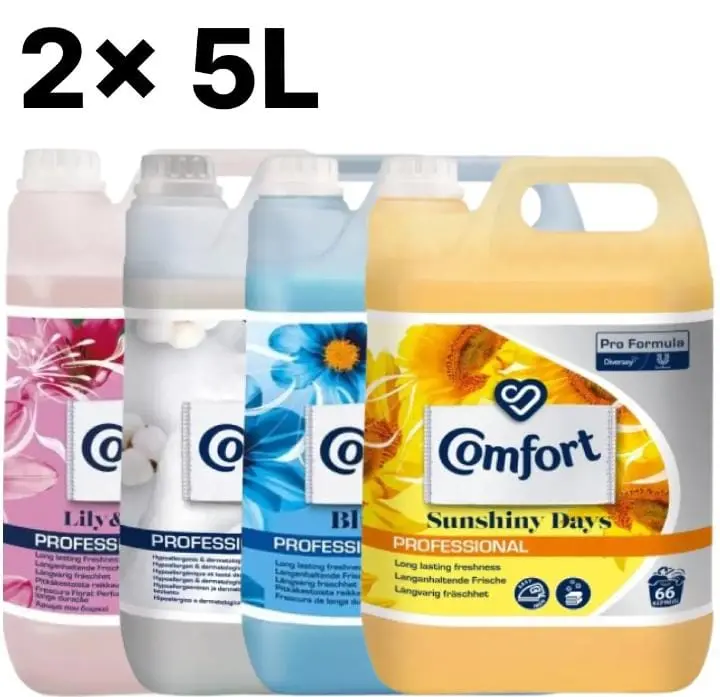 Comfort Professional (2 X 5 L)  Fabric Conditioner with Stay Fresh Technology for 100 Days of Freshness (66 washes each) Household Smooth