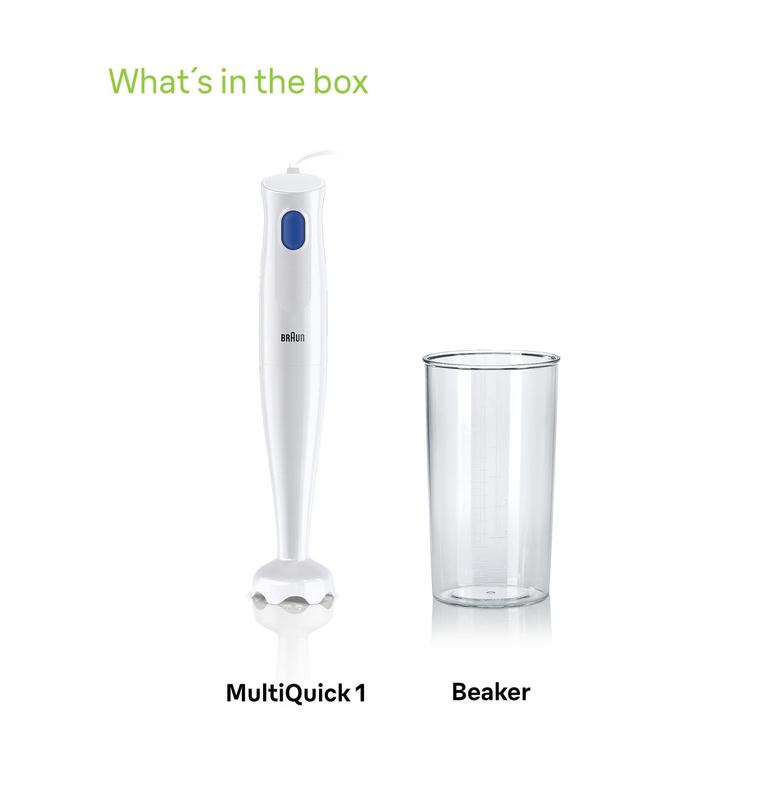 Braun MultiQuick 1 Hand Mixer MQ10.001P, Lightweight Mixer with EasyTwist Technology, One Speed, 450W, White 6
