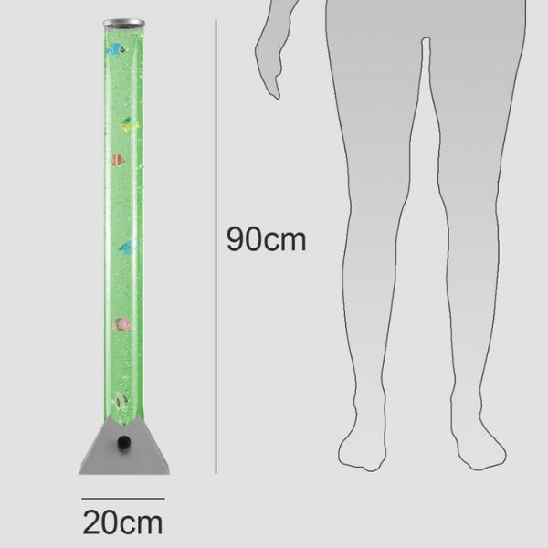 AROMA 90cm Colour Changing LED Sensory Bubble Tube Lamp Mood Fish Water Silver Birthday Gift For Kids & Family, Halloween, Christmas Gift 8