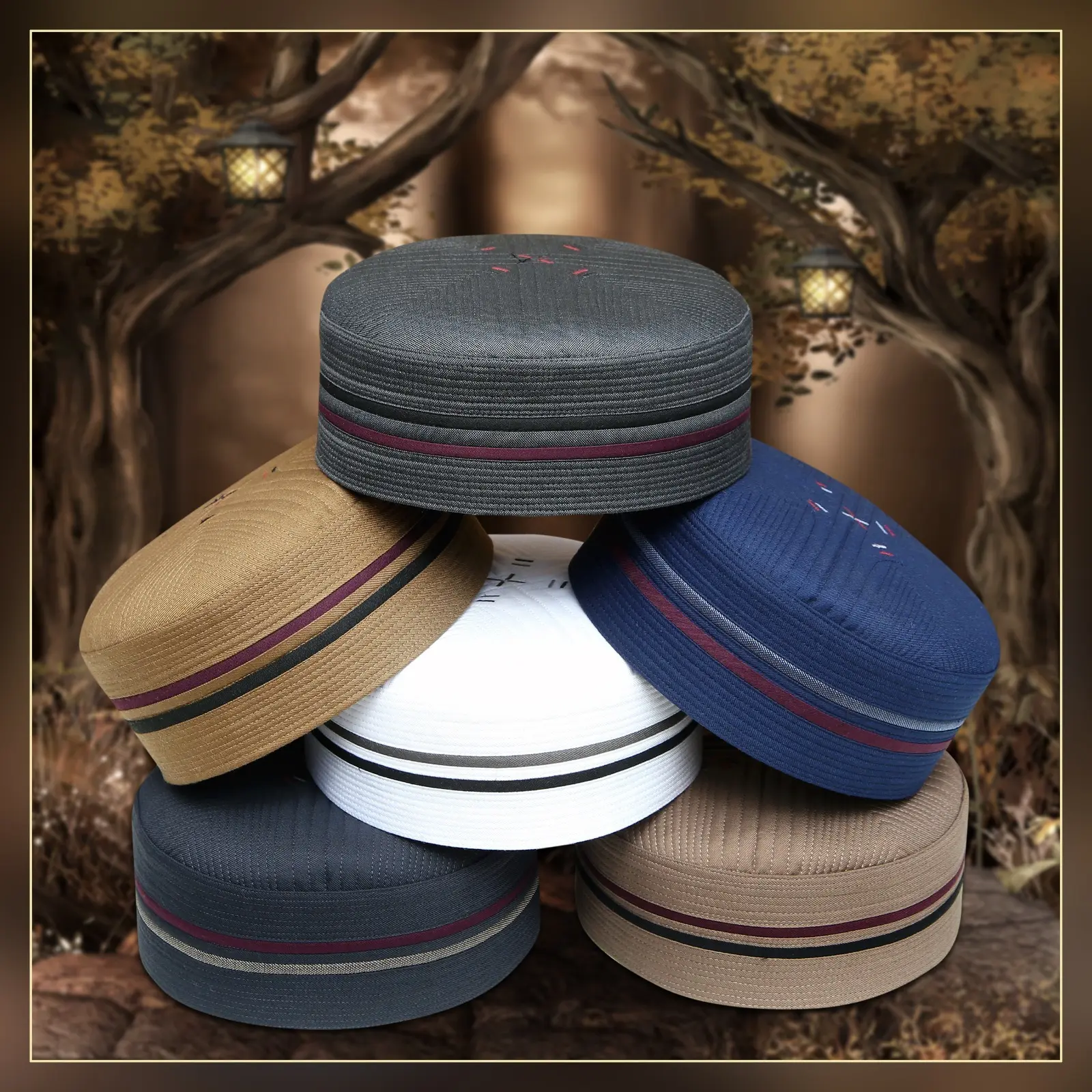 (Mode Stile) Kamal CAP Muslim Kufi Hats For Men's Prayer, Islamic Headwear, Toppi, Kofis Salah.
