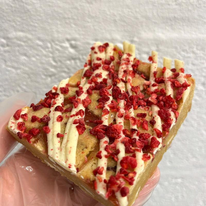 Raspberry White Chocolate Blondie 1