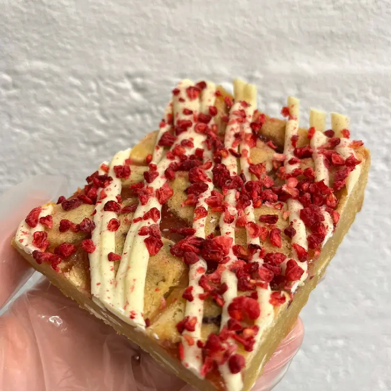 Raspberry White Chocolate Blondie 1
