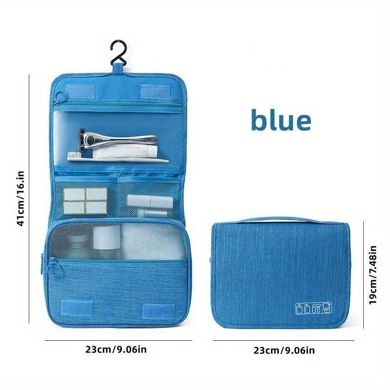 Large Capacity Hanging Travel Toiletry Bag for Men and Women - Multi Pocket Makeup Cosmetic Bag with Full Sized Toiletries Container - Perfect Travel Organizer for Accessories 8