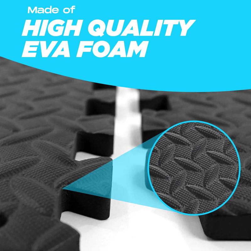 20 Tiles Gym Floor Mat Tiles Soft Smooth EVA Foam Yoga 5