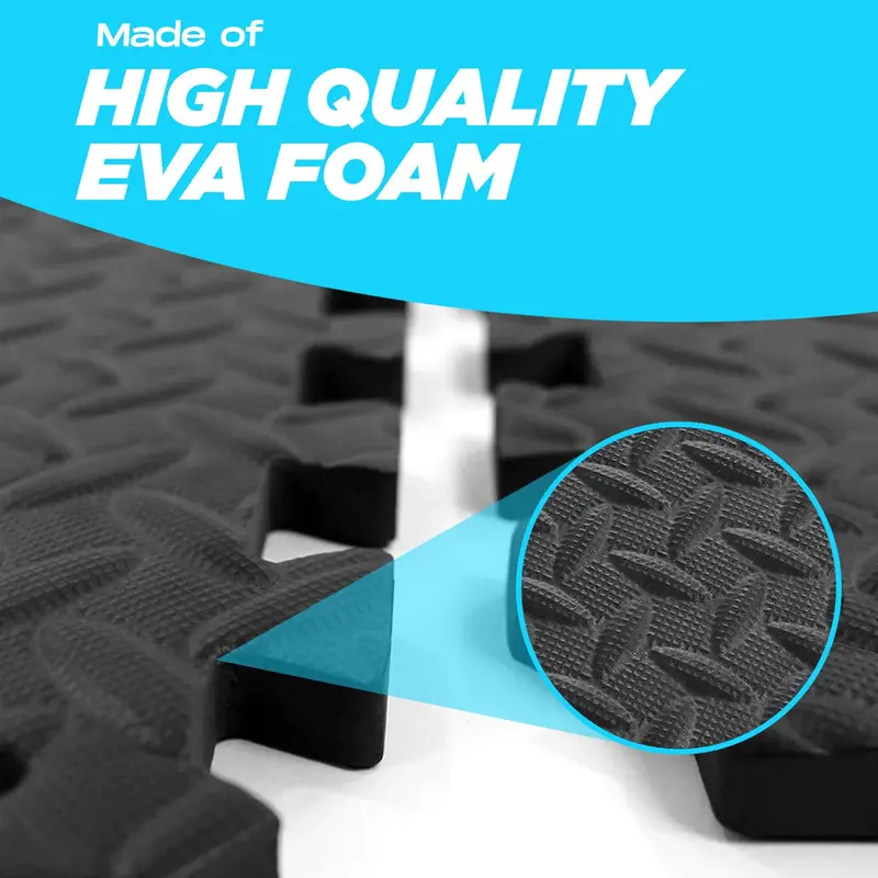 20 Tiles Gym Floor Mat Tiles Soft Smooth EVA Foam Yoga 5
