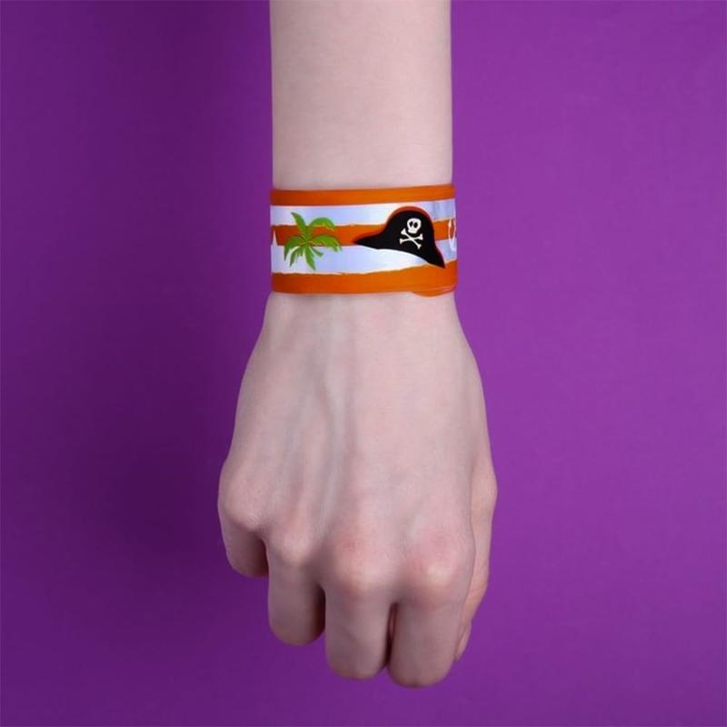 Assorted Wristband Gift - Slap Bands for Kids - Birthday Party Favours Pack - Snap Bands Kids Party Supplies 6
