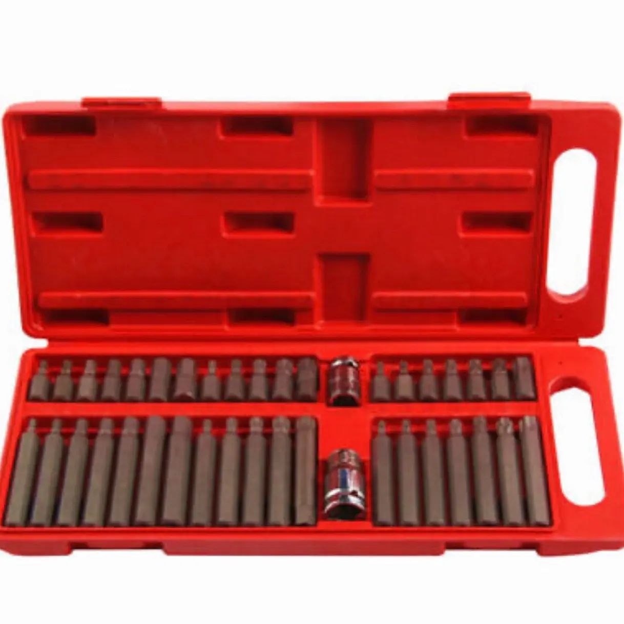 40 Pcs Torx Star Spline Hex Allen Socket Bit Set 3/8 Inch & 1/2 Drive