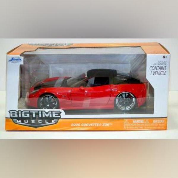 Jada Corvette Z06 2006 10 Spoke Slingshot Wheels Red 96804R 1/24 0