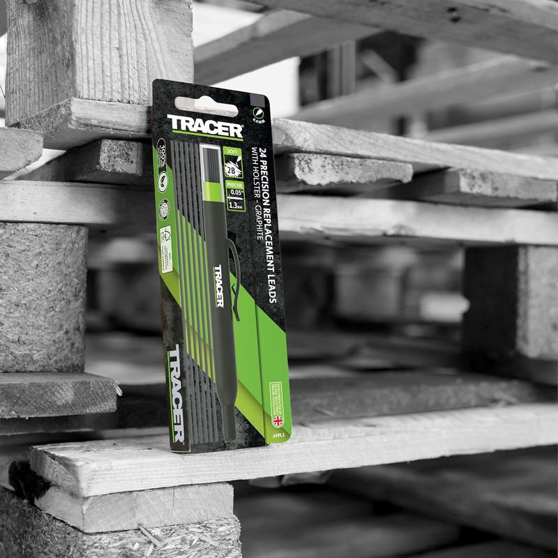 TRACER Pro Series 24x Deep Hole Precision Pencil Graphite Replacement Lead, APPL1 6