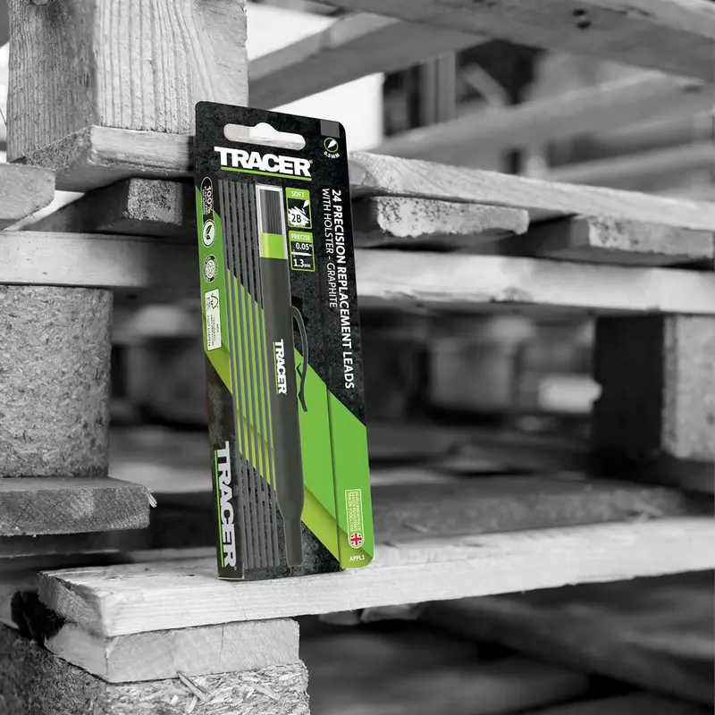 TRACER Pro Series 24x Deep Hole Precision Pencil Graphite Replacement Lead, APPL1 6