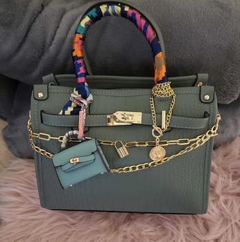 Product Review of Women's Fashionable Crocodile Embossed Tote Bag & Wallet & Clutch Bag, Large Capacity Pu Tote Bag with Shoulder Strap, Casual Trendy Versatile High-quality Daily Commuting  Bag Set from m**a 0