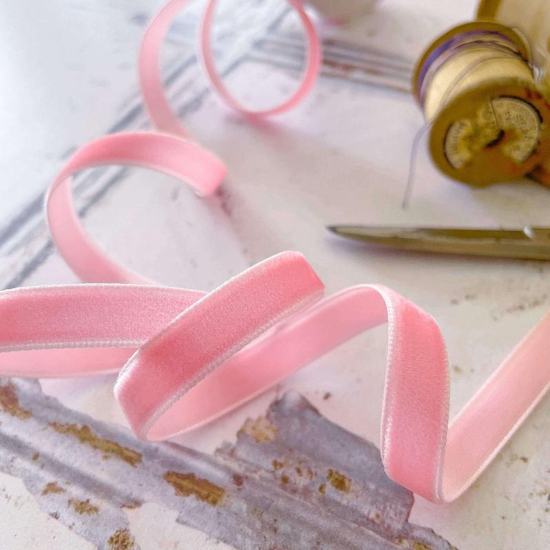 Pink Velvet Ribbon - 3 Meter Roll 3
