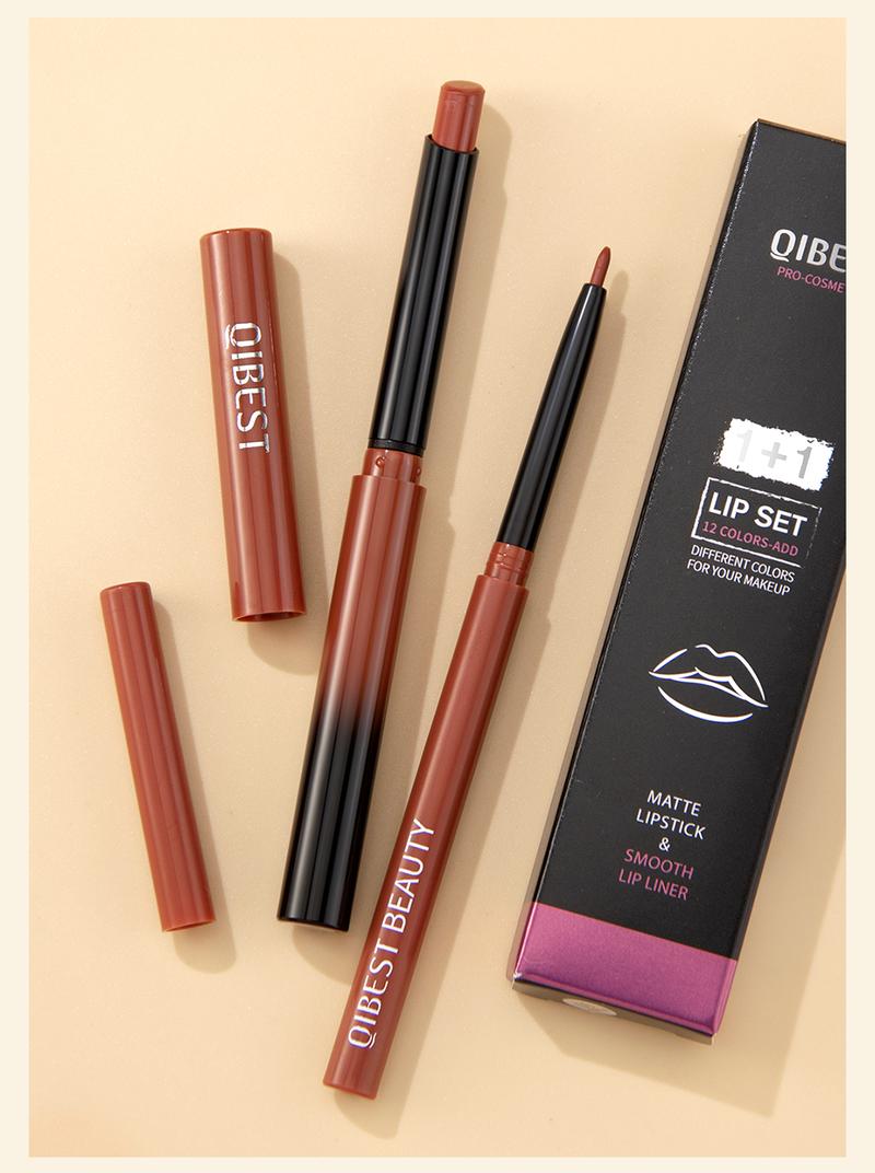 Product Introduction of QIBEST Lipstick Pencil Waterproof Sexy Red Nude Purple Matte Tint Lipstick Lasting Lip liner Pen Longlasting Makeup Cosmetics Eyeliner Lipliner 49