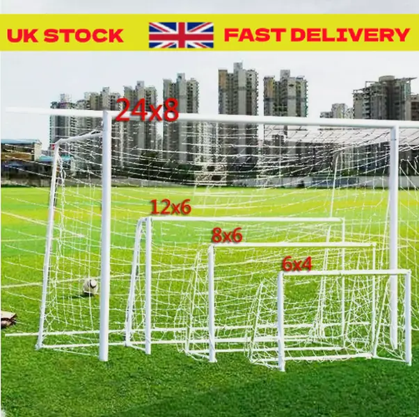 White Football Goal Nets Double Knotted Polypropylene Twine Nets Multi-Size