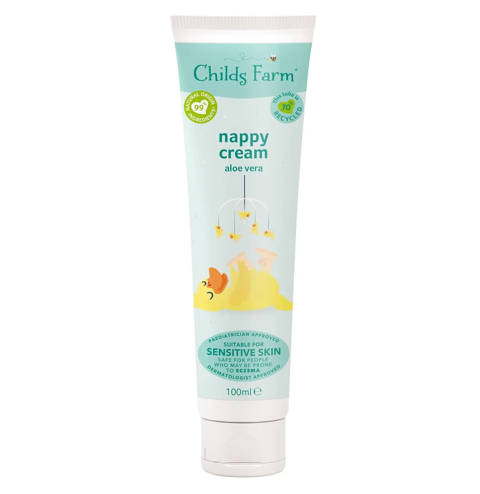 Baby Nappy Cream 100ml | Aloe Vera | Suitable Newborns With Dry, Sensitive & Eczema-prone Skin