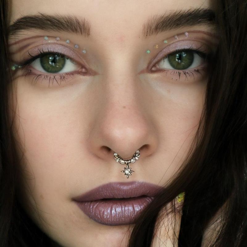 OUFFER 16G Star/Moon/Planet Dangle Septum Ring Helix Silver Gold Jewelry Earrings 4
