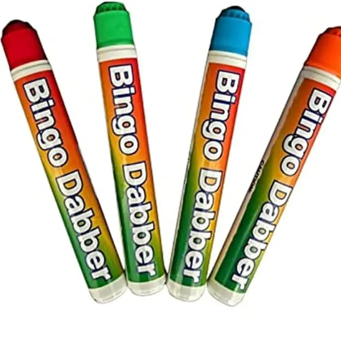 8 x BINGO DABBERS/ MARKERS MULTI-COLOURED PENS FOR BINGO TICKETS GREAT VALUE