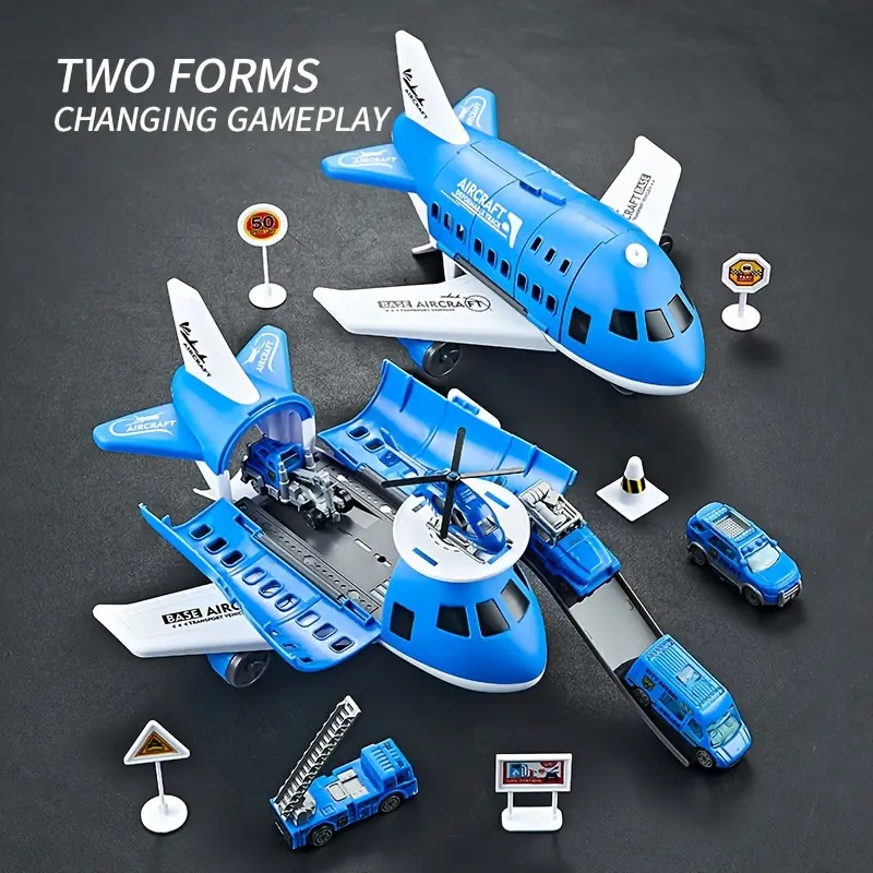 Children's Aircraft Car Toys, Inertial Aircraft And Light Passenger Aircraft Models, Children's Educational Toys Easter, Christmas, Halloween, Thanksgiving Gifts-color Box 2