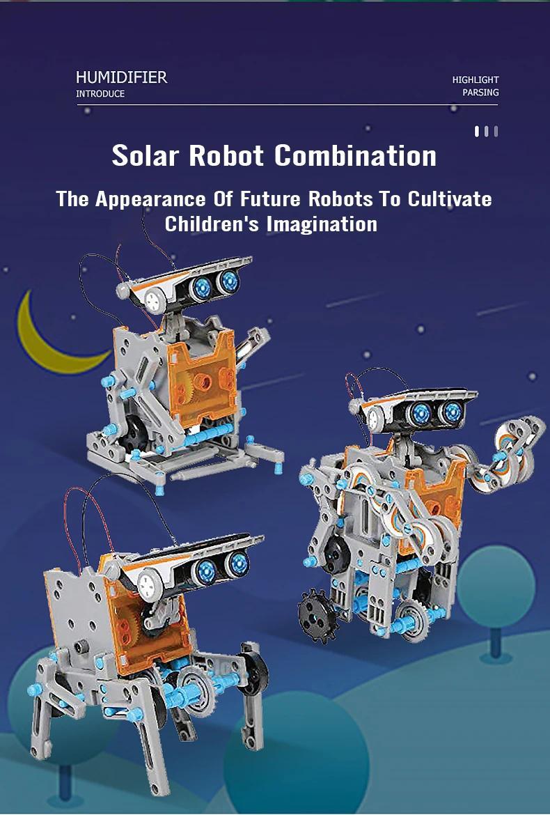 Product Introduction of 12 in 1 Science Experiment Solar Robot Toy DIY Building Powered Learning Tool Education Robots Technological Gadgets Kit for Kid 22