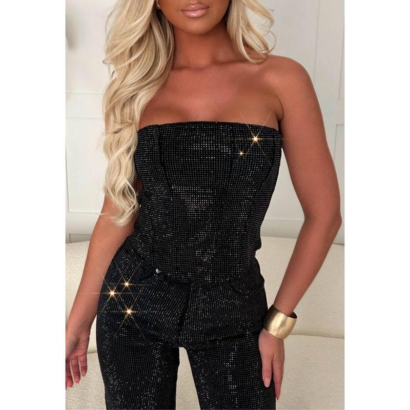 Ultimately Yours Black Diamante Bandeau Top 0