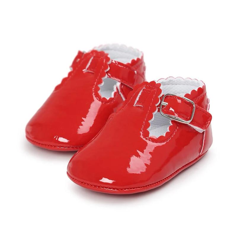 Product Introduction of Baby Girl Shoes Moccasins Mary Jane Soft Soled Non-slip Footwear Crib PU Leather Newborn Baby Shoes Christmas Gift first 0
