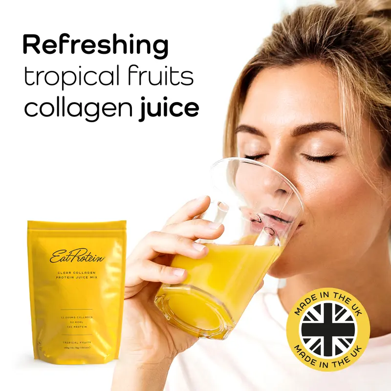 EatProtein Hydrolysed Tropical Collagen Juice 250g Pouch with Free Protein Shaker 12g Protein 13200mg Collagen Sugar Free Vitamin C B6 for Skin Hair Nail Care 16 Servings  Healthcare  Supplement  Beauty 5