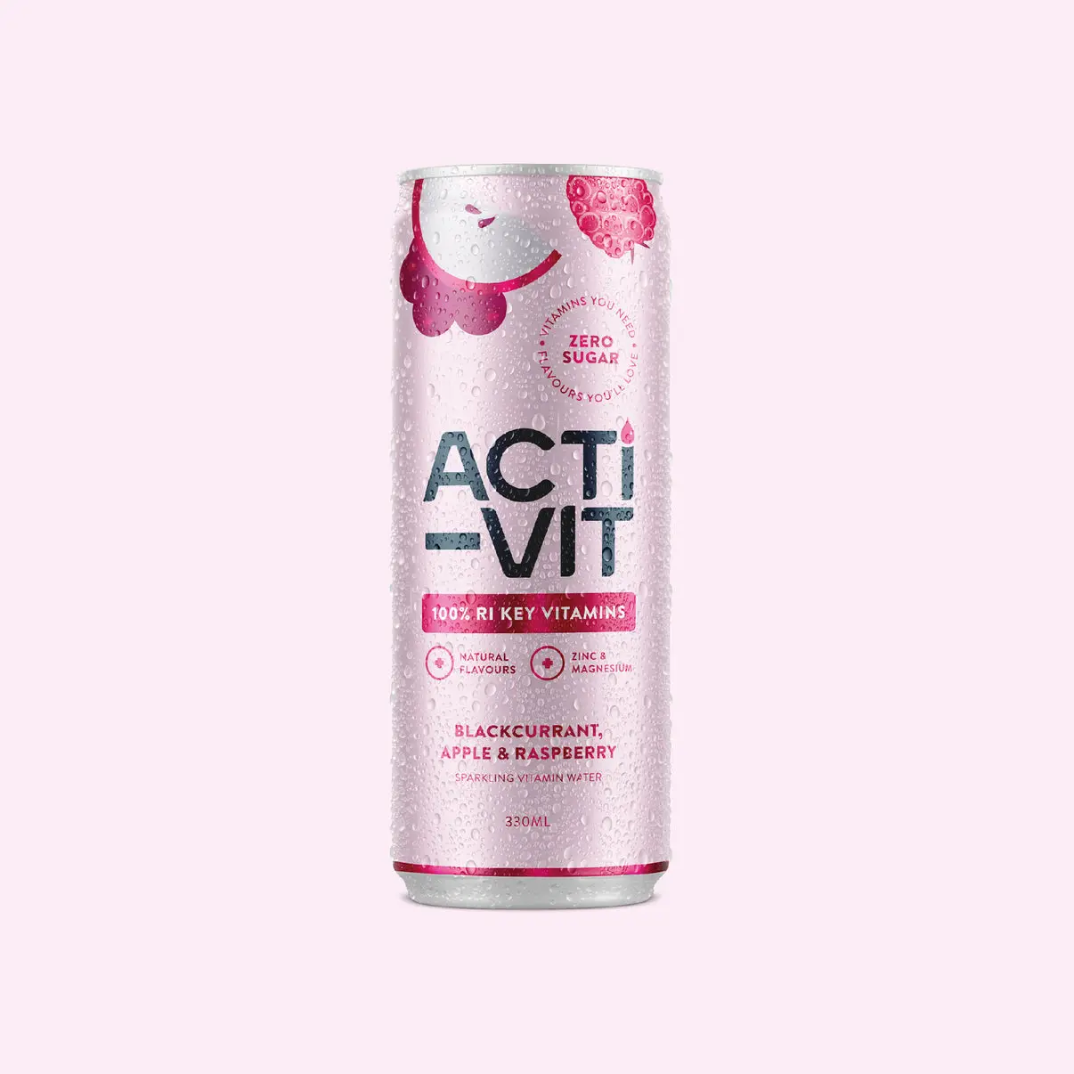 Acti-Vit Vitamin Drink - Blackcurrant, Apple & Raspberry - Natural Sugar Free Vitamin Drink