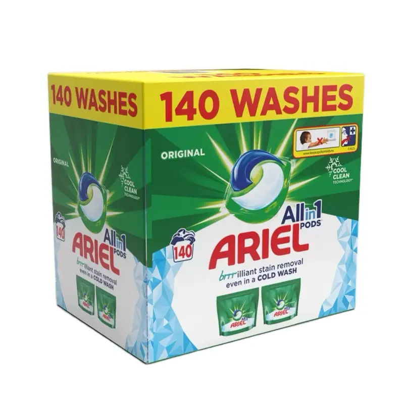Ariel All in One Pods, 140 Wash - Household Cleaning Supplies Detergent