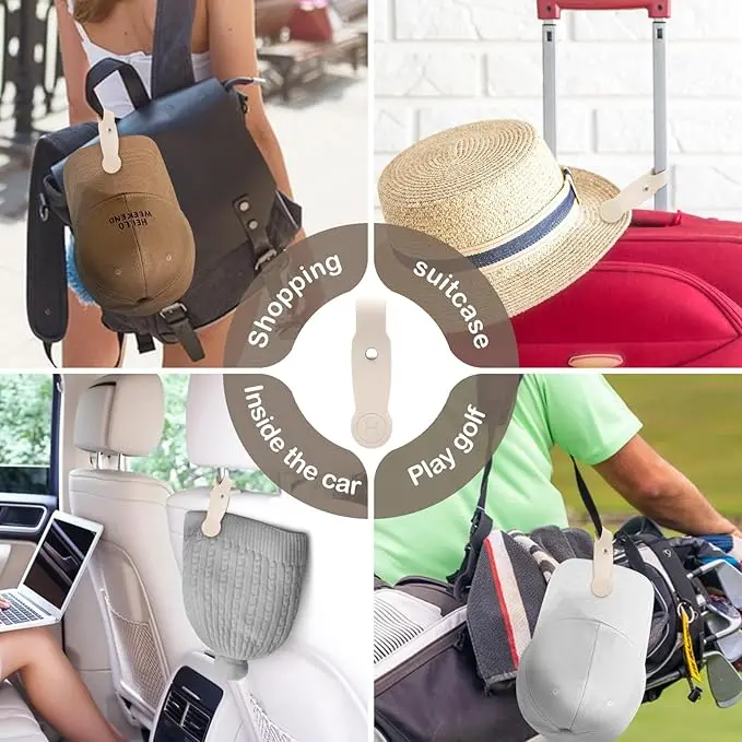 Magnetic Hat Clip for Traveling Bags - Hands Free Hat Travel Accessories 4
