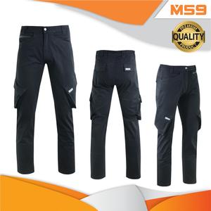MS9 - T1 Mens Cargo Regular Fit Stretch Spandex Pocket Trousers Cargo Pants Jeans Slim-fitting Plain Cotton Black Menswear Aesthetics Fabrics Loose