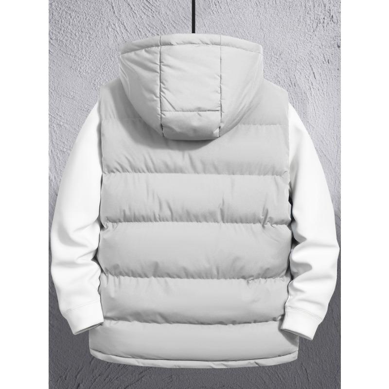 Men's Hooded Zipper Quilted Vest 1