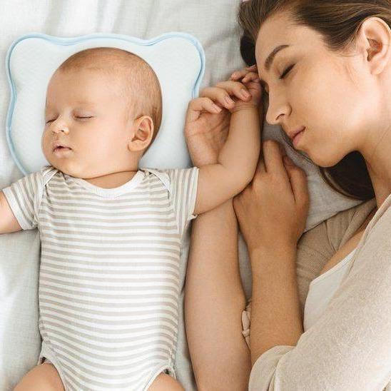 Baby Head Shaping Pillow - 3D Memory Foam Baby Cushion - Prevent Flat Head Syndrome Newborn Pillow - Infant Neck & Back Support with Soft Case - Toddler Sleeping Pillow for Car-seat Cradle Stroller 2