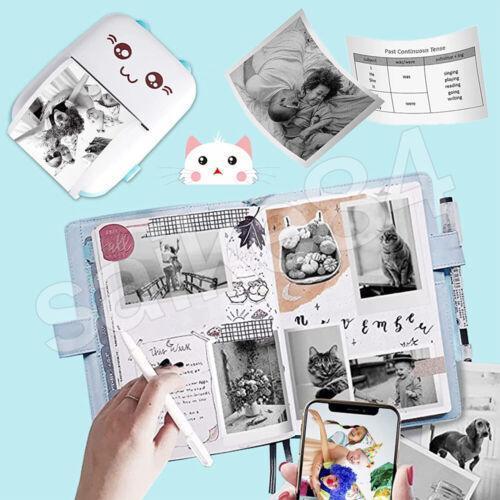 Mini Pocket Thermal Printer with Bluetooth, 14 Rolls Paper and 6 Pen for Photos Label Printing 3
