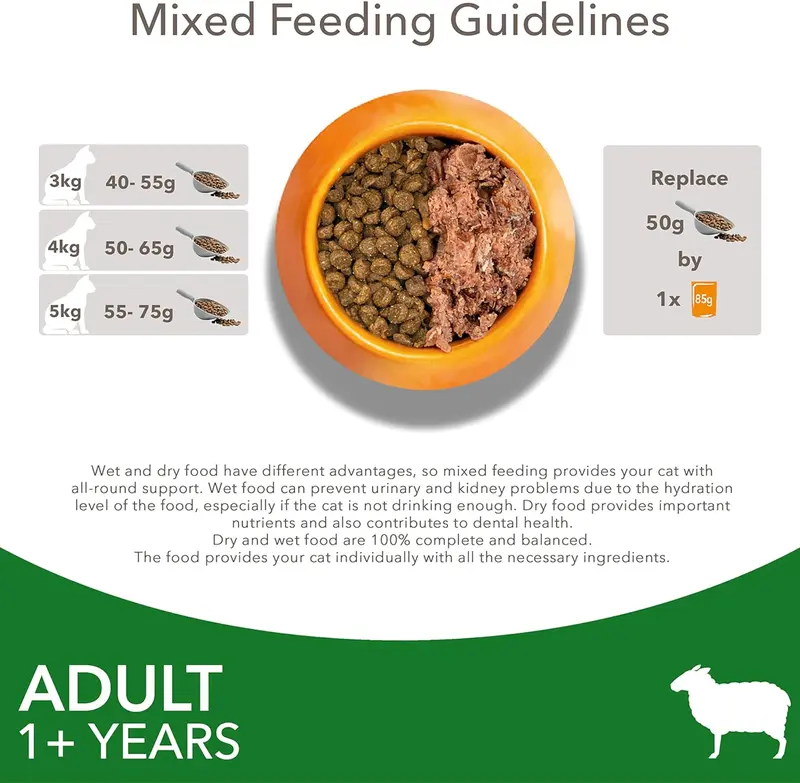 IAMS Complete Dry Cat Food for Adult 1+ Cats with Lamb 3 kg - High Protein and Low Fat 3