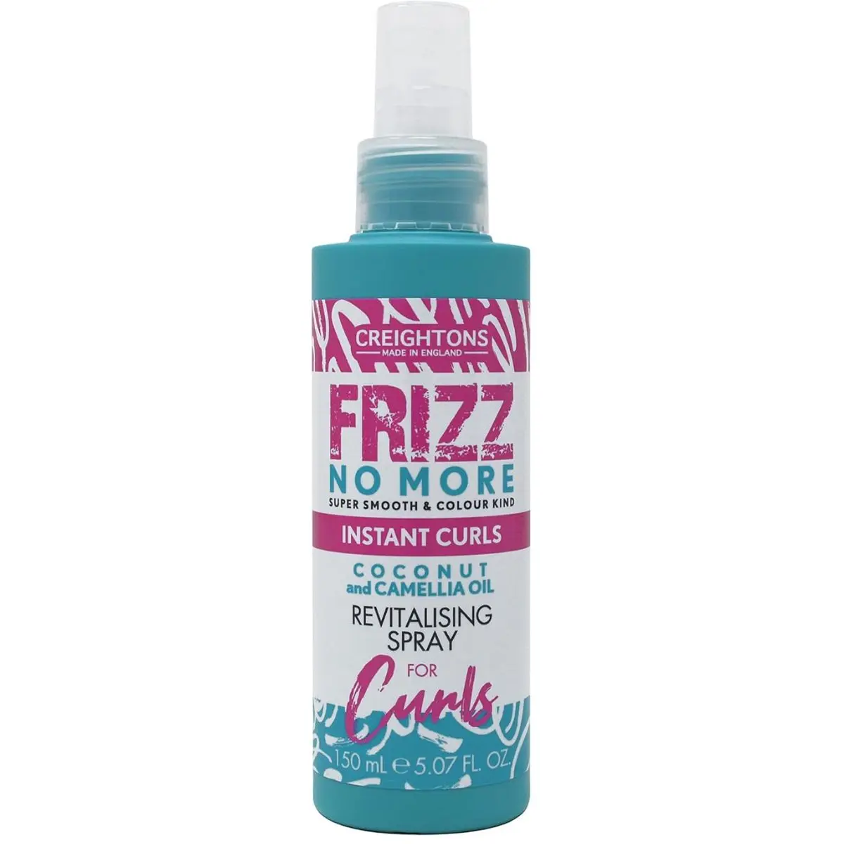 Creightons Frizz No More Instant Curls Revitalising Spray 150ml – Defines Curls, Reduces Frizz & Adds Glossy Shine with Coconut & Camellia Oil | Colour-Kind, All Hair Types Gel Haircare Radiant Argan