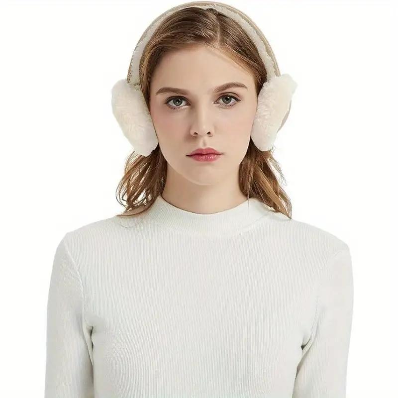 Classic Plush Earmuffs - Soft, Warm & Cozy Winter Ear Warmers for Outdoor Activities, Dry Clean Only, Ear protection, Cute, Anti-Freeze, Sports and Leisure, Foldable and Easy to Carry, Birthday Christmas New Year Warm Gift 2