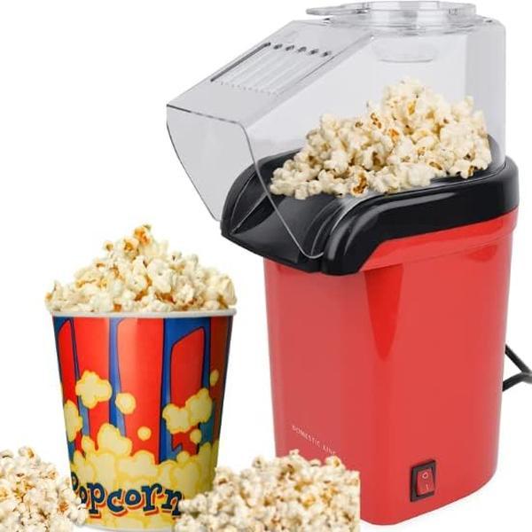 Domestic King Popcorn Maker Home Made Popcorn Machine 1200W with Measuring Cup Healthy Snack No Oil Electric Popcorn Makers 1