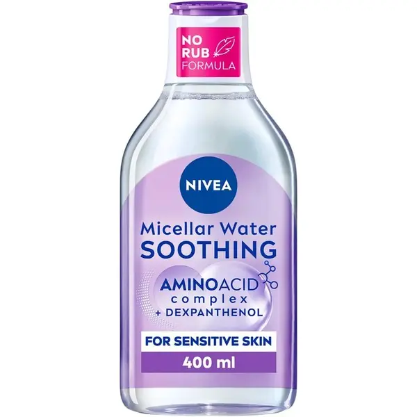 NIVEA Micellar Water Soothing, Fragrance Free Eye Makeup Remover, Micellar Cleansing Water for Sensitive Skin, Gentle Skin Cleanser (400ml) (Pack of 5) 0