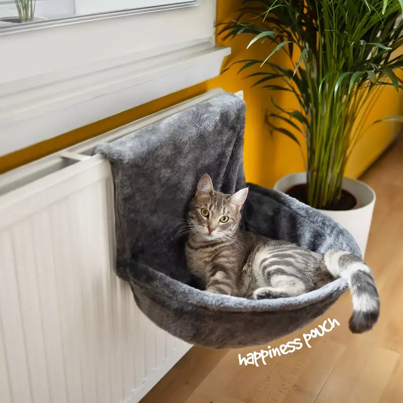 Hanging Cat Kitten Radiator Bed Pet Animal Warm Fleece Basket Cradle Hammock 6