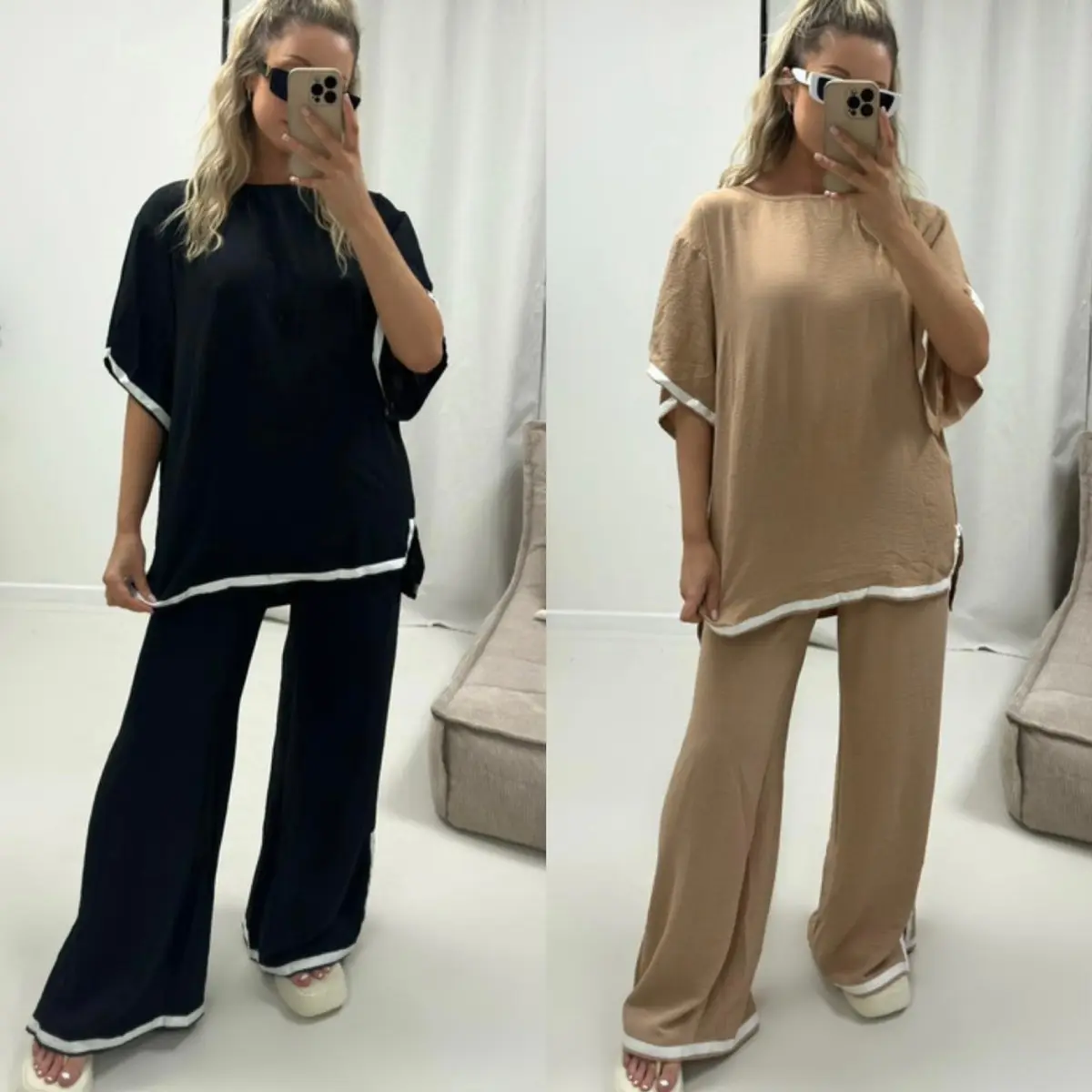 Contrasting hem co-ord