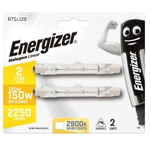 Energizer 78mm FLOODLIGHT BULB R7S 120W = 150W Halogen Security Linear 240V - 2 Pack 0