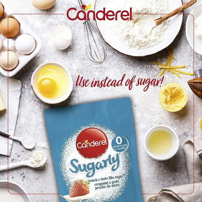 Canderel Sugarly Crunchy Sweetener 1kg Value Pack - Equivalent to 2kg of Sugar - Great Flavor Fruit 4