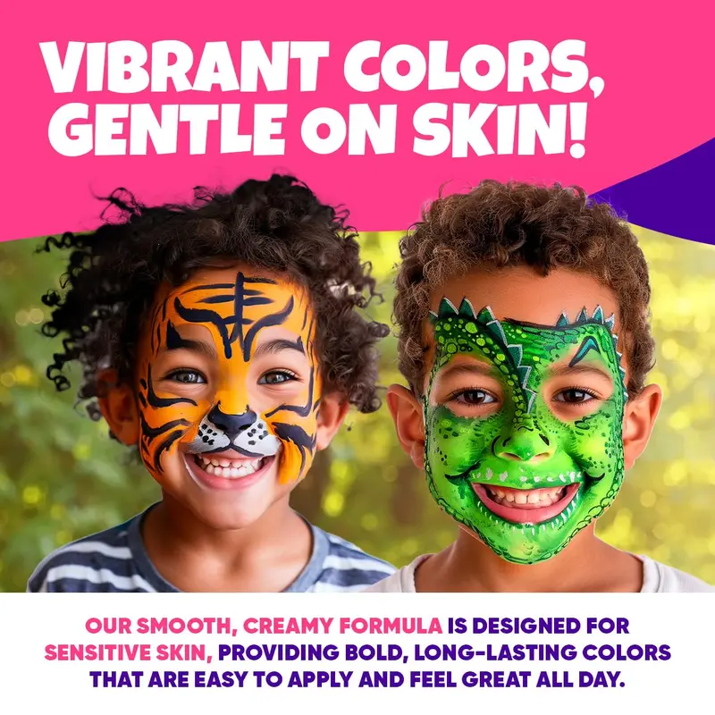 BLUE SQUID Face Paint Kids Crayons, 18pcs XL Non-Toxic, Washable Face and Body Crayons-  Full Coverage Cosmetic, Hypoallergenic Makeup Sticks Gift 5