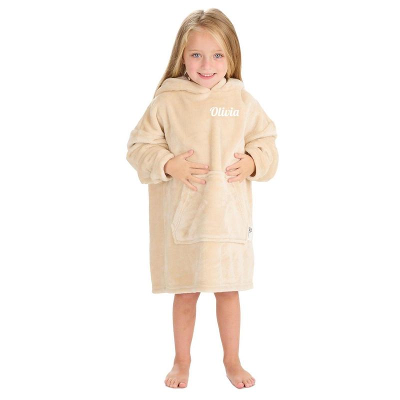 Personalised Kids Hoodie Bear Ear Oversized Blanket Hoody Soft 18ths-6 Years 2
