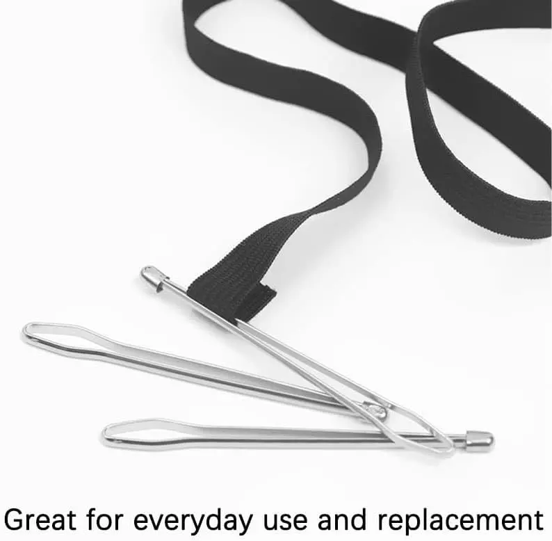 Threader Tweezer, 2 Pcs Elastic Cord Stainless Steel Threader, Drawstring Threader Tweezers, Elastic Band Threading Aid Household, Crafting Rope Cord Pulling Thread Tool, for DIY 0