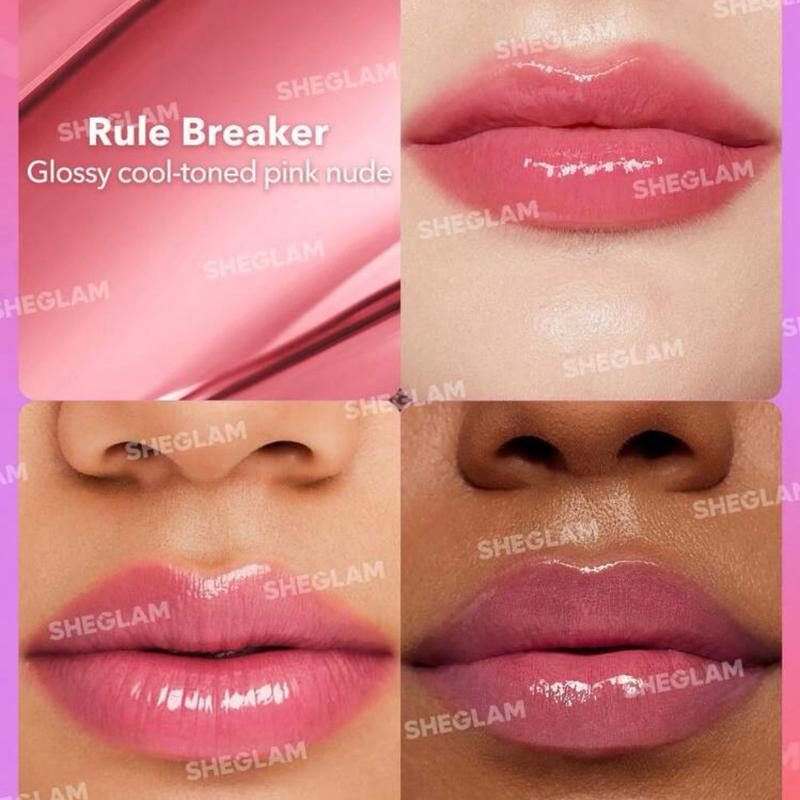 SHEGLAM Mirror Kiss High-Shine Lipstick-Rule Breaker Lipgloss Gloss Lip Care Glossy Cosmetic Makeup Smooth 1