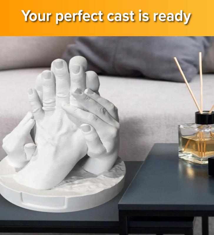 HAADI Hand Casting Kit - Create Timeless Hand & Foot Molds for Couples, Adults, Anniversary, Wedding, Birthday - Non-toxic & Skin-safe - Complete Kit 3